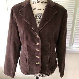 St. John’s Bay Brown Corduroy Blazer Petite size LP